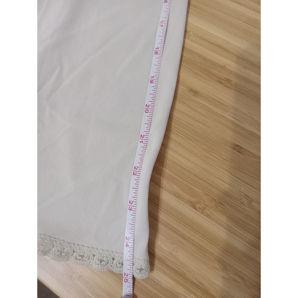 Vintage Cream‎ Lace Trim Full Slip Dress Adjustable Straps 25" from Bust Size 32 - Picture 3 of 6
